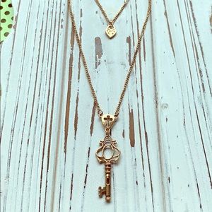 Long gold plated necklace